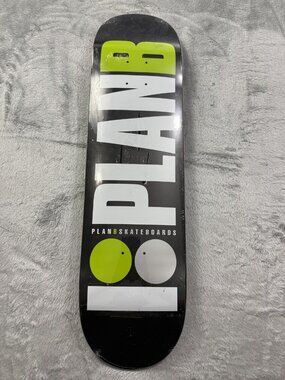 New Plan B Logo Skateboard Deck Black White Green Street Skate Art Graphic 8.25